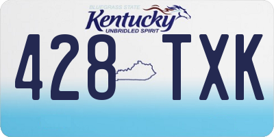 KY license plate 428TXK