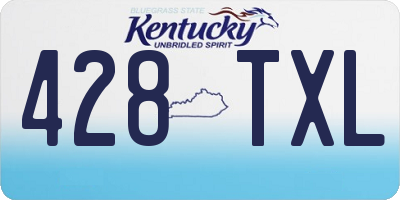 KY license plate 428TXL