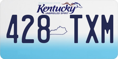KY license plate 428TXM