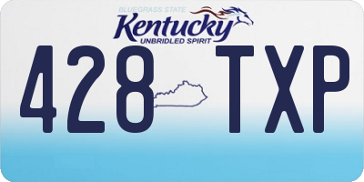 KY license plate 428TXP