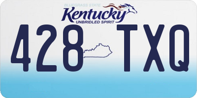 KY license plate 428TXQ