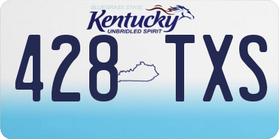 KY license plate 428TXS