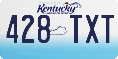 KY license plate 428TXT