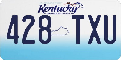 KY license plate 428TXU