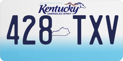 KY license plate 428TXV