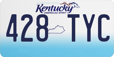 KY license plate 428TYC