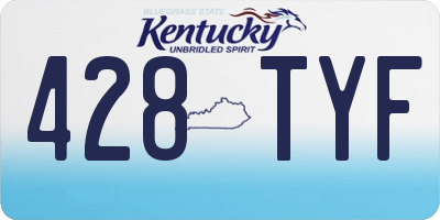 KY license plate 428TYF