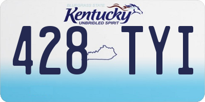 KY license plate 428TYI
