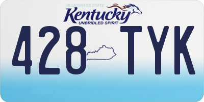 KY license plate 428TYK