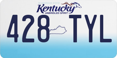 KY license plate 428TYL