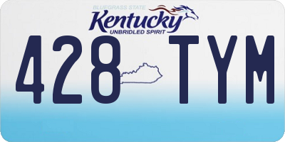 KY license plate 428TYM