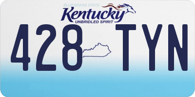 KY license plate 428TYN