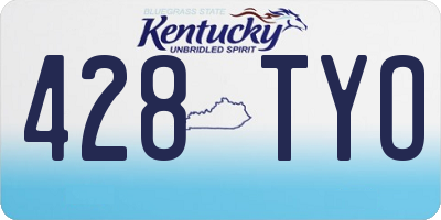 KY license plate 428TYO