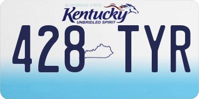 KY license plate 428TYR