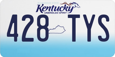 KY license plate 428TYS
