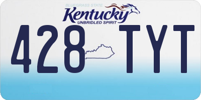 KY license plate 428TYT