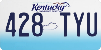KY license plate 428TYU