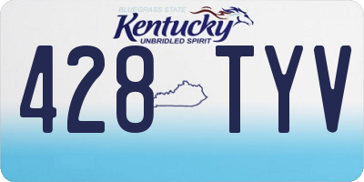 KY license plate 428TYV