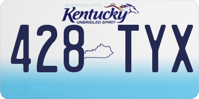KY license plate 428TYX