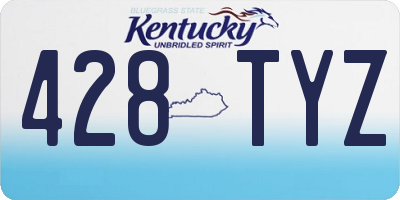 KY license plate 428TYZ