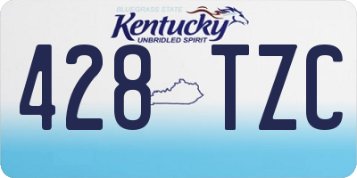 KY license plate 428TZC