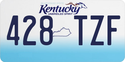 KY license plate 428TZF