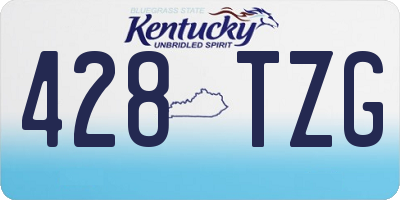 KY license plate 428TZG