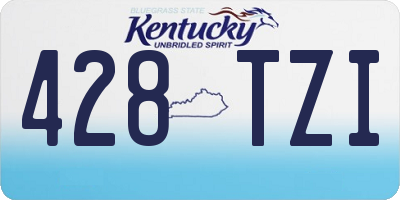 KY license plate 428TZI