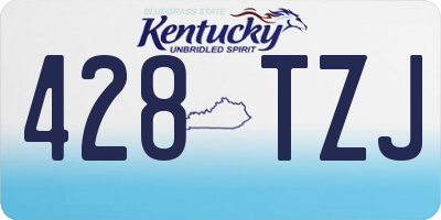 KY license plate 428TZJ