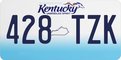 KY license plate 428TZK