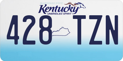 KY license plate 428TZN