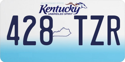 KY license plate 428TZR