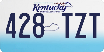 KY license plate 428TZT
