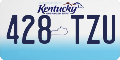 KY license plate 428TZU