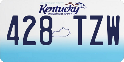 KY license plate 428TZW