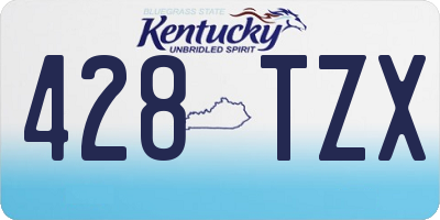 KY license plate 428TZX
