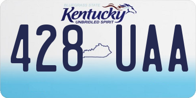 KY license plate 428UAA