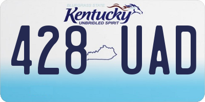 KY license plate 428UAD