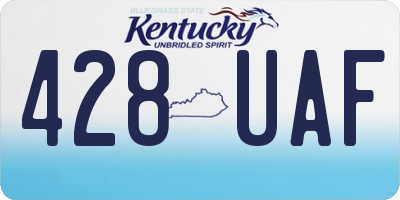 KY license plate 428UAF