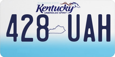 KY license plate 428UAH