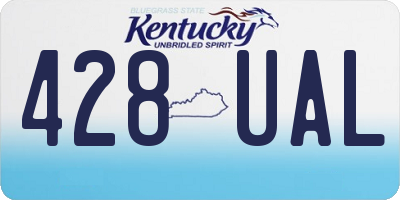KY license plate 428UAL