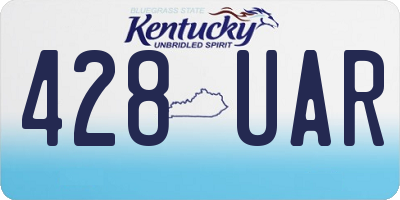 KY license plate 428UAR
