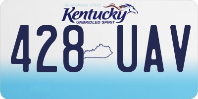 KY license plate 428UAV