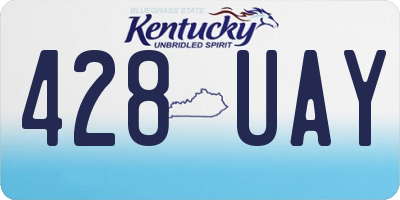 KY license plate 428UAY
