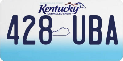 KY license plate 428UBA