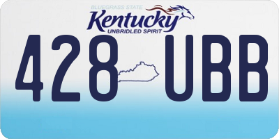 KY license plate 428UBB