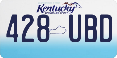 KY license plate 428UBD