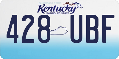 KY license plate 428UBF