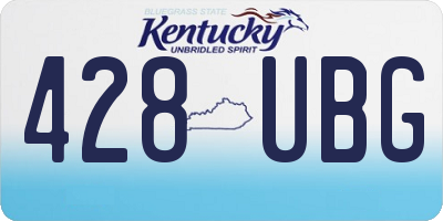 KY license plate 428UBG