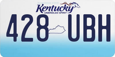 KY license plate 428UBH